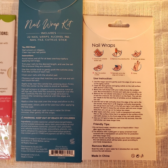 4 different sets Muted colors nail polish strips - Picture 8 of 9